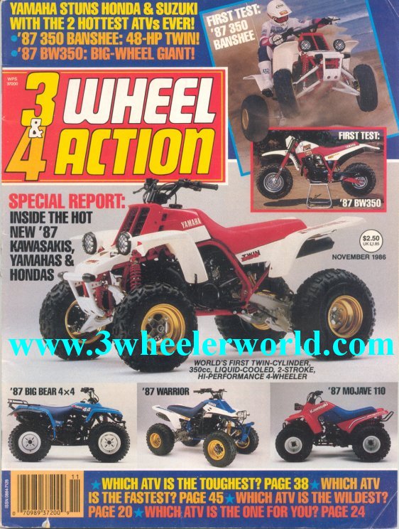 3 WHeeLeR WoRLD 1986 3 & 4 Wheel Action Magazines